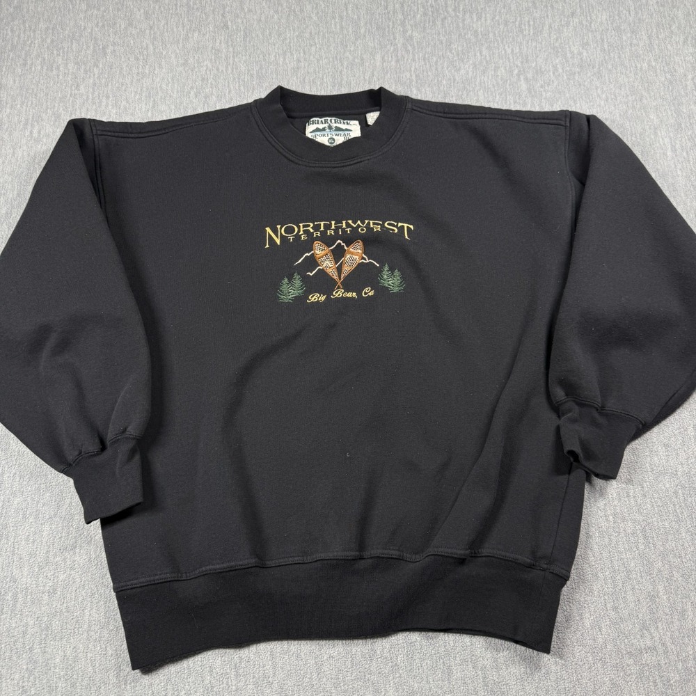 Briar Creek Sweatshirt Mens XL Black Northwest Territory Big Bear Ca Embroidered
